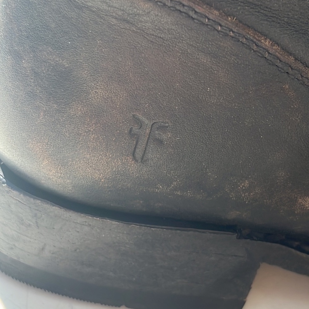 Frye Black Leather Combat Boots - Picture 5 of 10